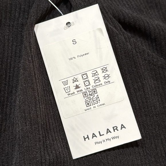 NWT HALARA Black Loose Fit Corduroy Pants with Pleats S - Picture 5 of 15